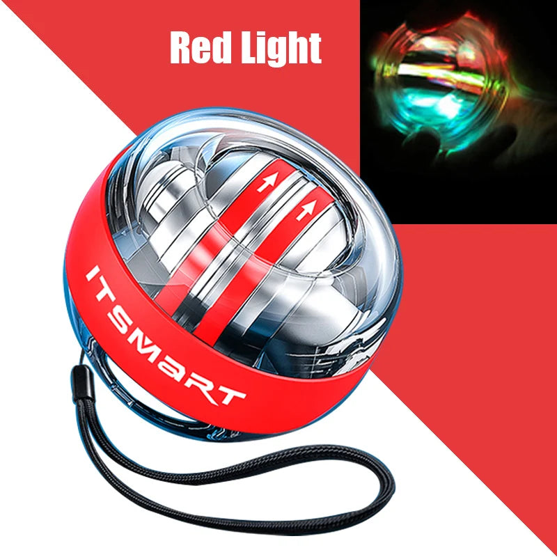 LED Gyro Wrist Ball - Automatic Centrifuge Arm and Forearm Strength Trainer for Ultimate Fitness