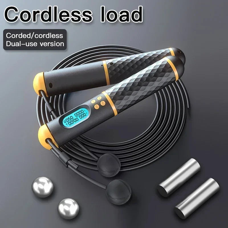 Revolutionary 2-in-1 Skipping Rope with Digital Counter - Professional Speed & Calorie Tracking for Ultimate Fitness!