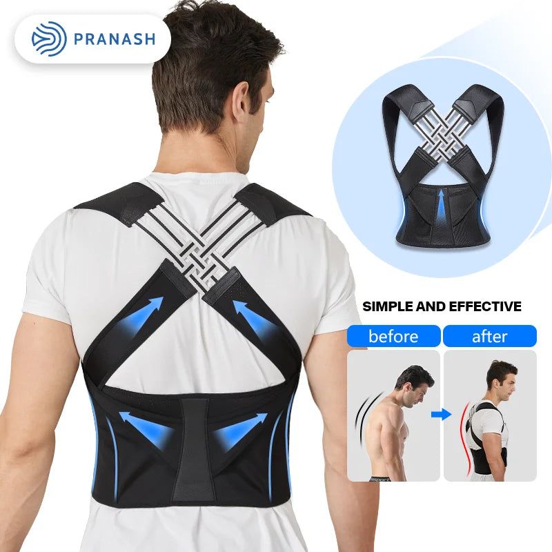 Adjustable Back Posture Corrector Belt for Men & Women - Prevent Slouching & Relieve Pain