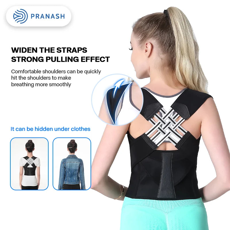 Adjustable Back Posture Corrector Belt for Men & Women - Prevent Slouching & Relieve Pain