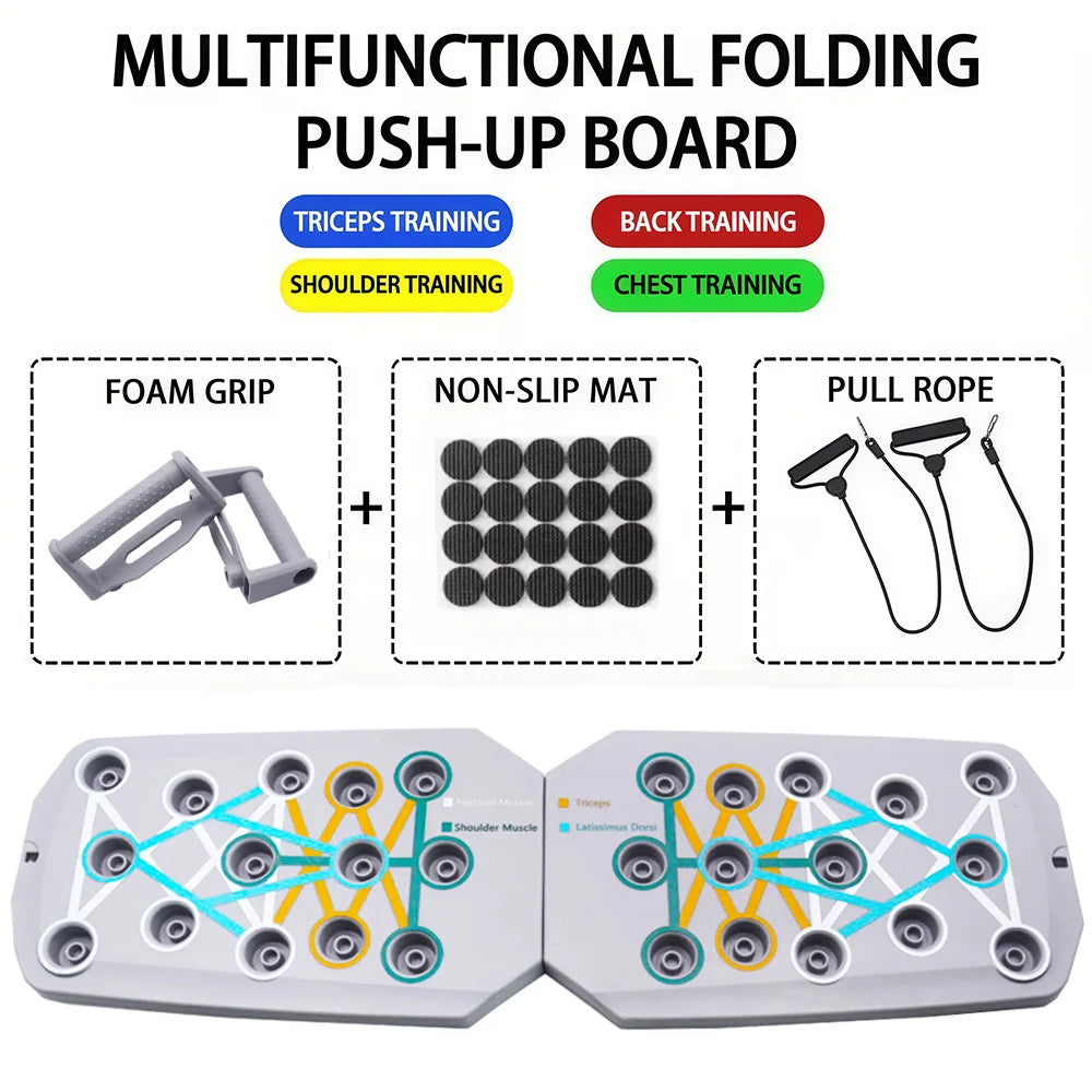 Ultimate Portable Push-Up Board Set - Multifunctional Fitness Equipment for Total Body Strength Training