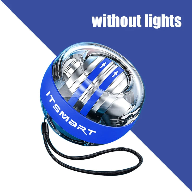 LED Gyro Wrist Ball - Automatic Centrifuge Arm and Forearm Strength Trainer for Ultimate Fitness