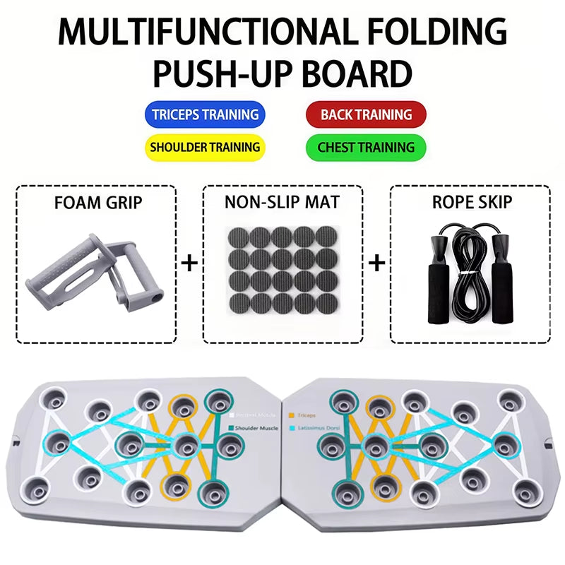 Ultimate Portable Push-Up Board Set - Multifunctional Fitness Equipment for Total Body Strength Training