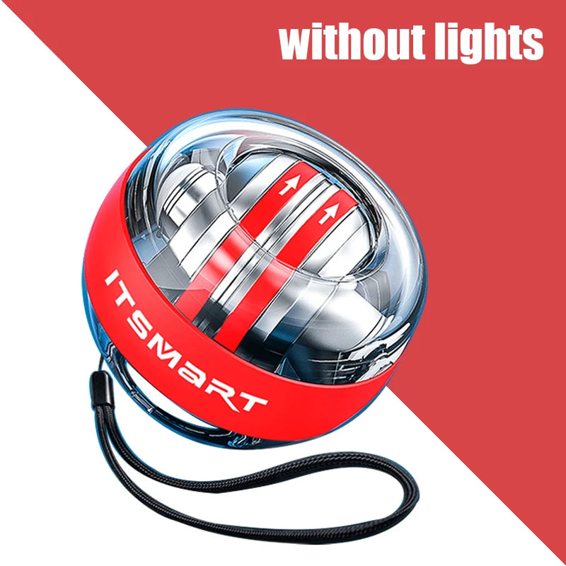 LED Gyro Wrist Ball - Automatic Centrifuge Arm and Forearm Strength Trainer for Ultimate Fitness